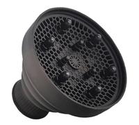 Générique Diffuseur en Silicone Noir pour Sèche-cheveux Pliable, Accessoire pour Cheveux Bouclés, Housse Extensible Compatible Usage Domestique et Professionnel, Outil Coiffure Pratique