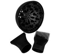 Générique Diffuseur pour Sèche-cheveux 3 Pièces Embout Concentrateur, Peigne de Coiffage et Bonnet de Séchage, Accessoires Coiffure en Plastique, Compatible Usage Maison et Voyage