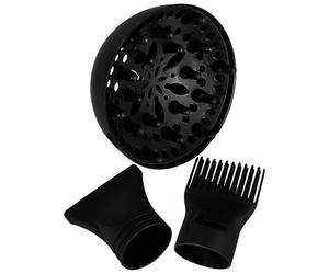 Générique Diffuseur pour Sèche-cheveux 3 Pièces Embout Concentrateur, Peigne de Coiffage et Bonnet de Séchage, Accessoires Coiffure en Plastique, Compatible Usage Maison et Voyage