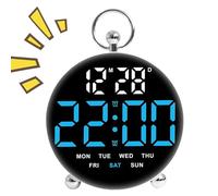 Générique Digital Alarms Clock, LED Clock, Dimmable Double Alarm USB Charging with 5.75x2.56 inches, Smart Desk Clocks for Kids Adults Bedroom, Bedside, Classroom, Dorm, Night, Travel, Home, Compact