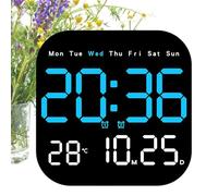 Générique Digital Clock with Date, Large Screen Display, LED Calendar Display, Remote Control Access, Battery Operated Setup, Multifunction Alarm Timer, Ideal for Home Business Desk