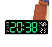 Générique Digital Wall Clock - Rectangular LED Electronic Wall Clocks, Large Font Display with Alarm, Multifunctional Modern Home Decor for Kitchen, Living Room, Bedroom, Simple Walls Decoration