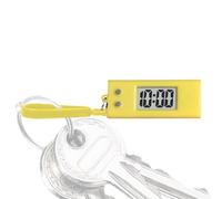 Générique Digitale Schlüsselanhänger-Uhr - Mini Taschenuhr mit LCD-Anzeige - Kompakte elektronische Uhr für Studenten, Prüfungen & Arbeit - Tragbarer Zeitmesser für Rucksack & Schlüsselbund - Schwarz