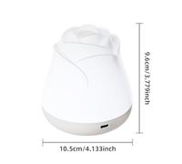 Générique Dimmable Rose Nightlight - Floral LED Lamp, Rechargeable Kids Nightlight with 3 Light Modes, Energy Efficient Flower Lamp, Bedroom Tabletop Decoration, Soft Glow Light for Kids and Adults