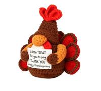 Générique Dinde en Crochet Thanksgiving | Figurine pour Bureau Remerciement Festif,Figurine Positive en Forme de Dinde au Crochet | pour Salon Table de Chevet étagère Chambre Copine