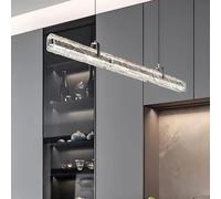 Générique Dining Table Lighting Copper Pendant Lamps For Dining Room Glass LED Kitchen Light Suspension Chandelier(Cold White,L 120cm)