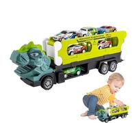 Générique Dinosaur Car Transporter,Novelty Animal Vehicles Toys | Dinosaur Toys Truck with 6 Car for Over 3 Years Old Boy