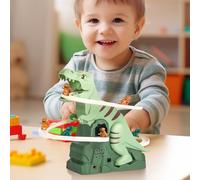 Générique Dinosaur Climbing Slide Toy, Interactive Roller Coaster Toy, Roller Coaster Race Track Playset with Lights and Music for Children Aged 3+