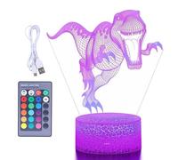 Générique Dinosaur - Dinosaur Lamps | Acrylic 16 Color Changing Light | LED Table Lamp | Rechargeable Lamp For Home Living Bed Room Kitchen Nightstand Apartment Dorms