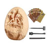 Générique Dinosaur Eggs - Dinosaur Toys Kit | Discover Excavation Toy with Learning Cards & Tools Dig Easter Eggs Excavation Kits with Brush, Hammer, Chisel for Age 4 5 6-8 8-12 Year Old