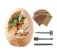 Générique Dinosaur Eggs - Dinosaur Toys Kit | Discover Excavation Toy with Learning Cards & Tools Dig Easter Eggs Excavation Kits with Brush, Hammer, Chisel for Age 4 5 6-8 8-12 Year Old