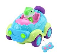 Générique Dinosaur RC Car, Cartoon Funny Rechargeable Race Car with Light and Music, Remote Control Racing Toy for Boys, Kids, Teens, Ages 2-3, Indoor Outdoor Fun