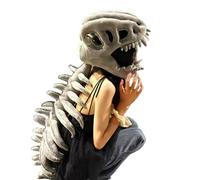 Générique Dinosaur Skeleton Head Cover, Dinosaur Bone Headpiece, Cosplay Headgear, Costume Accessories, Photography Props for Kids and Women Masquerade, Carnival, Halloween Party Decoration