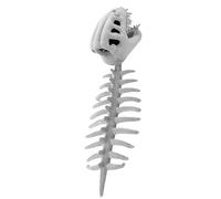 Générique Dinosaur Skeleton Plush Costume - Wearable Soft Funny Dinosaur Headpiece Plush Toy, 47.24 inch Skeleton Dino Costume Hat Head, Cute Cosplay Prop for Kids Adults, Party Dress Up Accessory