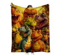 Générique Dinosaur Throw Blanket - 59x51 inch HD Digital Print Flannel | Comfortable Soft Animal Print for Bed, Sofa and Reading Corner, Home, Office and Travel Use