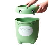 Générique Dinosaur Trash Bin, Kids Room Can, Cute Waste Basket 11.81x8.66x6.3 inches, Storage Container, Large Capacity Organizer, Small Space Garbage Solution for Kitchen Corner, Under Table Use