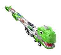Générique Dinosaur Truck, Transformed Dinosaur, Dino Transformation Car Swallower Racetrack Foldable Ramp Portable Handle Carry, Racing Car for Kids Birthday 16.54x4.53x7.09inches
