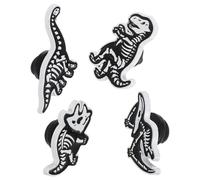 Générique Dinosaure en Alliage de Zinc Style Chic et Casual Broche 4pcs, Design Squelette et Crâne de Dinosaure Accessoire Original pour Sœur ou Petite Amie