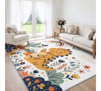 Générique Dinosaure Multicolore Cactus Tapis Salon 60x90 cm | Lavable en Machine AntidéRapant Poil Ras Moderne Ludique Cartoon Tapis, pour Chambre Salle a Manger Bureau Cuisine
