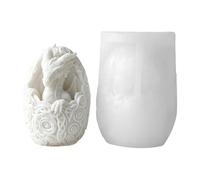 Générique Dinosaurier-EI-Form - 3D- Silikonform Für Kerzen | Wiederverwendbare Harz-Gips-Bastelarbeiten Drachenei Epoxy Resin Mold for DIY Soap Chocolate Desktop Decor Home Office School