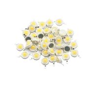 Générique Diode électroluminescente LED haute puissance 1W 3W, 10 à 100 pièces, puce, blanc chaud froid, rouge, vert, bleu, jaune, perles RGB(JAUNE,1W 10pcs)