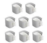 Générique Dipping Sauce Plate and Holder Set, 6 Pcs Dipping Sauce Plates And Holder, Mini Home Kitchen Seasoning Sauces, for Soy, ketchup, Barbecue and Party Dinner, Space-Saving Design (White,8PCS)