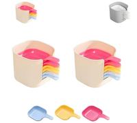 Générique Dipping Sauce Plate And Holder Set, 7 Pcs Dipping Sauce Plates and Holder Set, Mini Home Kitchen Vinegar Soy Sauce Dish Set, for Ketchup, Soy, Barbecue and Party Dinner (Colorful,2pcs)