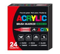 Générique Direct Liquid Soft Head Marker, Waterproof Permanent Drawing Markers Set, Tip Fine and Brush Marker Pens for Coloring, Sketching, Illustrations, Journaling, Art Projects, Adults Kids