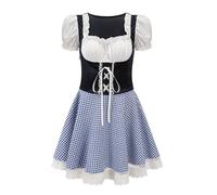 Générique Dirndl 3 pièces pour femme Bavarois Vêtements Costume de fille festival bière Robe Courte Sexy D'Octobre Carnaval Set Fête la L'Oktoberfest Fleurs cajou