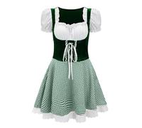 Générique Dirndl 3 pièces pour femme Bavarois Vêtements Costume de fille festival bière Robe Courte Sexy D'Octobre Carnaval Set Fête la L'Oktoberfest Fleurs cajou