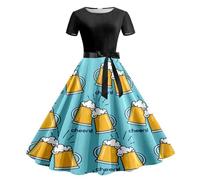 Générique Dirndl midi pour femme Bavarois Vêtements Costume Party Déguisement de soubrette Chambre Cosplay le carnaval la bière