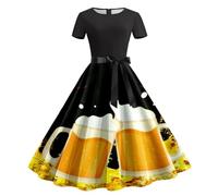Générique Dirndl midi pour femme style national Robe Traditionelle Festival Costume de soubrette Chambre Cosplay Maid Dress le carnaval la bière