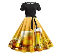 Générique Dirndl midi pour femme style national Robe Traditionelle Festival Costume de soubrette Chambre Cosplay Maid Dress le carnaval la bière