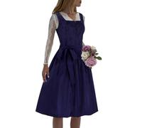 Générique Dirndl Robe Midi Traditionnelle pour Femme avec Dentelle Robes Dirndl Tablier Traditional Costume Bavarois Festival Vêtements pour Fête de la Bière Carnaval