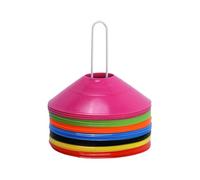 Générique Disc Cones - 50 Pieces Stackable Colorful Soccer Training Marker Cones with Carry Holder for Football Basketball Baseball Agility Drills, Sports Practice Equipment