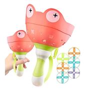 Générique Disc Launcher Toy Set - String Spinner Rotator, Flying Saucer Catcher, Outdoor Family Interactive Game, Frog Themed Capture | Backyard Beach Playground Gift for Children Over 4 Years