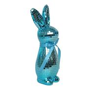 Générique Disco Ball Bunny - Reflective Mirror Glass Easter Rabbit, Glam Holiday Figurine, Tabletop Decor, Light Reflecting Sculpture, Modern Prism Bunny Statue | for Mantel Shelf