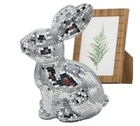Générique Disco Ball Decor, Disco Party Ball - Décor de Pâques de Lapin Festif aux Paillettes - Boule de Miroir réfléchissante, Ornement d'animaux de Lapin pour DJ Club, Mariage