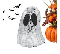 Générique Disco Ball Ghost, Halloween Glitter Decor, 5.9x4.7 inches, Compact Lightweight Sparkling Ornament Cute, Tabletop Accent for Mantle, Tray, Fireplace, Desk and Home Scenes, Silver