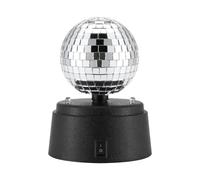 Générique Disco Ball Light - Rotating Display Party Light | Sparkling Silver Glitter Ball | Party Lighting Decoration Ideal for Dance Floors, Home Parties, and Celebration Decor