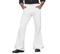 Générique Disco Pantalon À Pattes D'éléphant Homme Années 60, Déguisement évasé Slim des Années 70, Pantalon à Pattes d'eph, Disco Fever, Carnaval Cargo Homme Casual Coupe Ajustée
