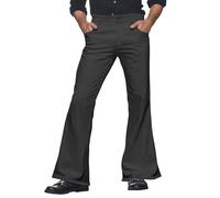 Générique Disco Pantalon À Pattes D'éléphant Homme Années 60, Déguisement évasé Slim des Années 70, Pantalon à Pattes d'eph, Disco Fever, Carnaval Cargo Homme Casual Coupe Ajustée