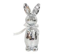 Générique Disco Rabbit Decor - Reflective Easter Bunny Figurine, Mirror Mosaic Sculpture with Shiny Tiles, Sparkling Mantel Ornament with Modern Finish, Spring Home Accent for Party Living Room