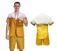 Générique Disfraces De Cerveza Para Adultos - Trajes Graciosos Oktoberfest, Atuendos Cosplay Festivos, Conjuntos Bavaros Divertidos | Vestimenta Tradicional Fiesta Munich Halloween Bar