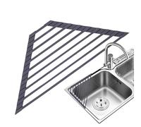 Générique Dish Drying Rack | Non-Slip Space Saving Silicone-Wrapped | Folding Kitchen Sink Drying Rack,for Home Apartment Restaurant Farmhouse Sponge Soap Utensil Plate Cup Fruit