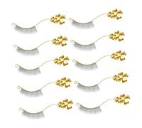 Générique Dispositif de Présentation Magnétique en Métal Doré pour 6 Paires de Faux Cils Support Auxiliaire de Greffe de Cils Outil Pratique pour Salon de Beauté et Organisation