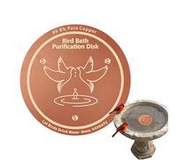 Générique Disque Bain d'oiseaux Cuivre - Accessoires Auto-Nettoyants De Bain d'oiseaux,De Purification d'eau pour,pour propriétaires Amoureux de la Nature Jardin terrasse Balcon Patio école