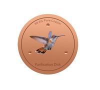 Générique Disque Cuivre Bain Oiseaux - 10cm Plaqūe Purification Eau Métal Support Triple Point | Cuivre Puř 99,99% Nettoyant Bassin Oiseaux | Insert Anti Algues Fontaine