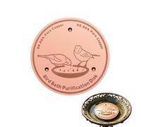 Générique Disque en Cuivre pour Abreuvoir À Oiseaux À Purification | Disque Nettoyant pour Bain d'Oiseaux avec Support Triple Point Pour Patio Jardin Fontaine Extérieure Ferme Cour Pelouse