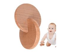 Générique Disques emboîtables Jouet | Hochet en Bois Massif pour Prise bébé - Activités d'apprentissage préscolaire pour la motricité Fine et la cognition des Formes